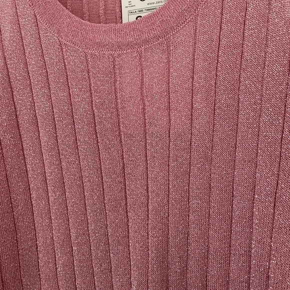 Zara Pink Ribbed Tank Top - Picture 5 of 8